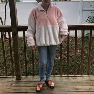 Fluffy Sherpa Pullover Jacket